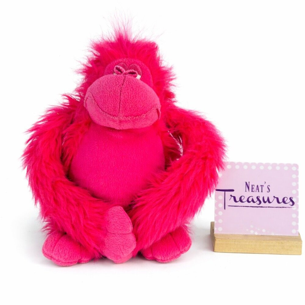 Novelty Inc WILD THING  Hanging Monkey  Chimpanzee Hot Pink 13" Animal Plush